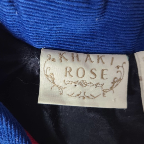 Corduroy Multi Color Christmas Holiday Retro Vest-Size Small - Picture 4 of 5